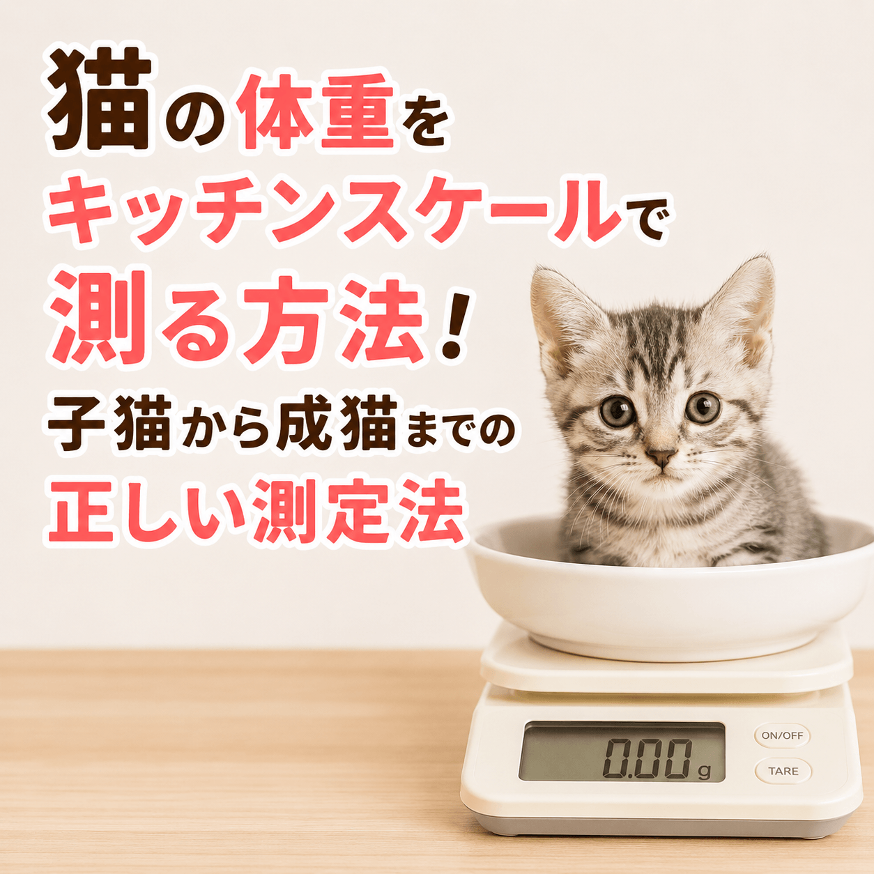猫 体重 キッチンスケール