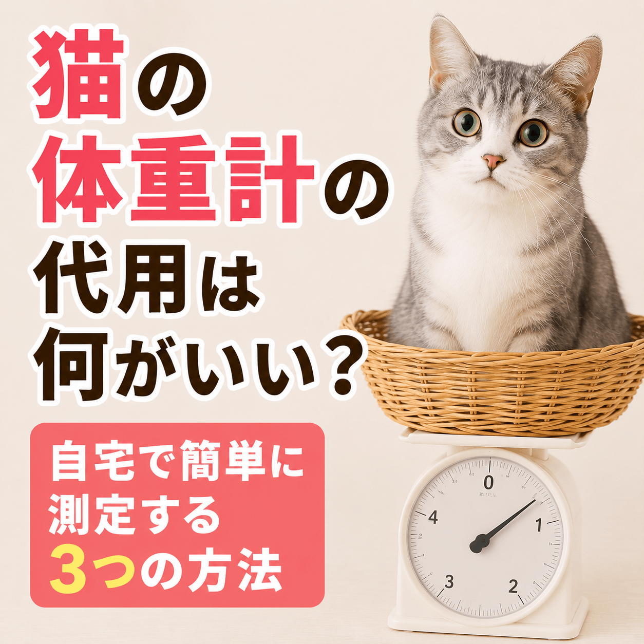 猫 体重計 代用