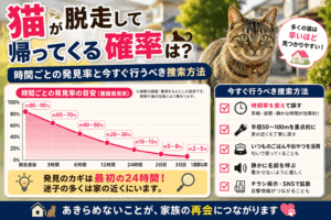猫 脱走 帰ってくる確率