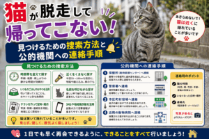 猫 脱走 帰ってこない