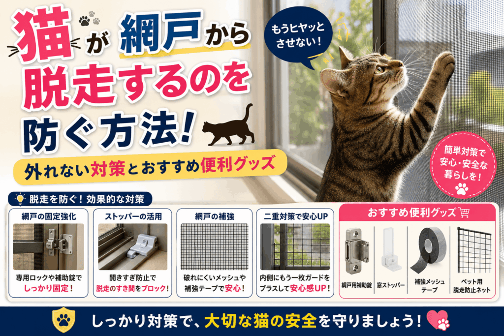 猫 脱走 網戸