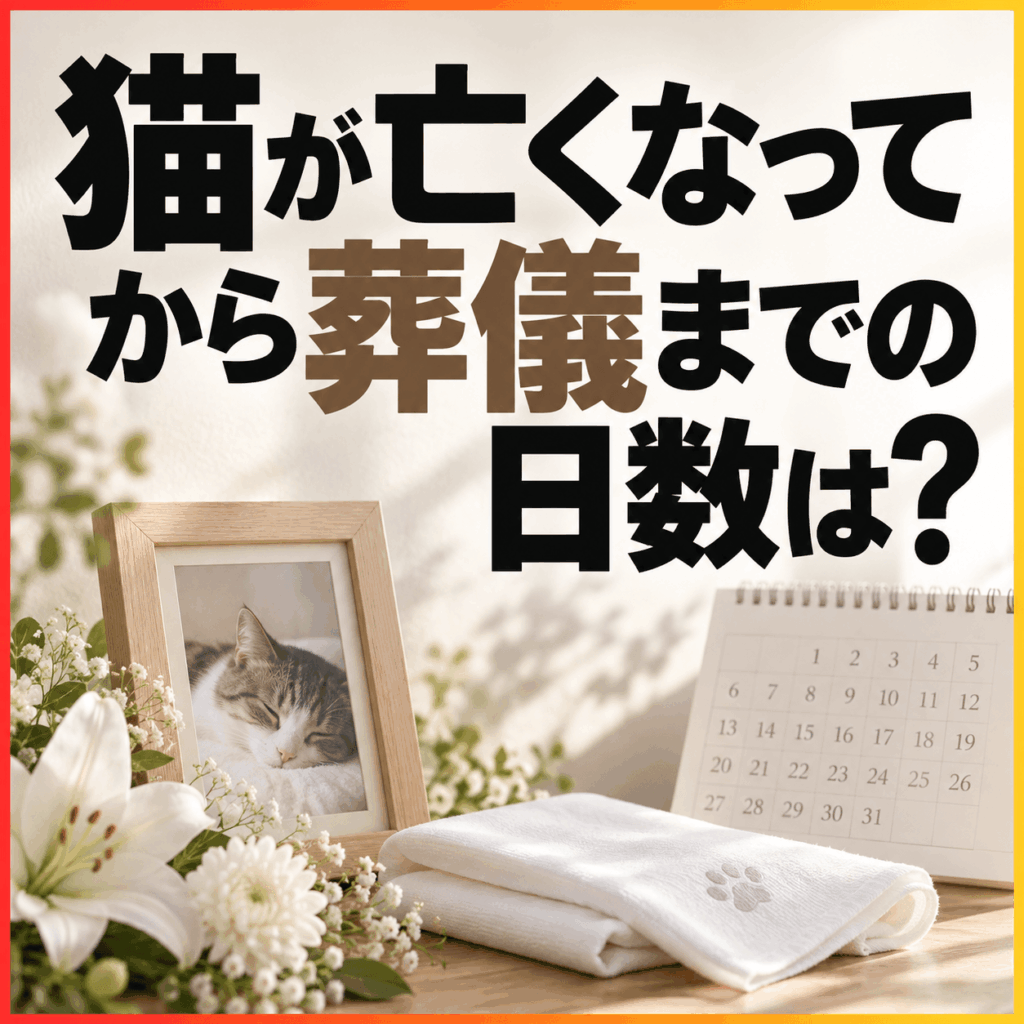 猫 亡くなってから 葬儀まで何日